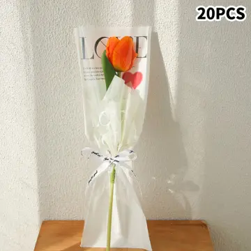 50pcs Single Flower Wrapping Paper & Triangular Wrap Paper For