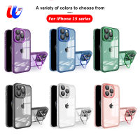 เคส Iphone15 Pro Max Iphone 15 Pro Max Plus ProMax เคลือบอย่างหรูหราพร้อมแหวนตั้งวงเล็บที่มองไม่เห็น iPhone 15กล้องมืออาชีพปกป้อง Coque กันกระแทก