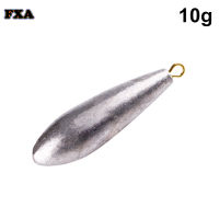 FAX 10 Pcs Fishing Sinkers Water Drop Shaped Lead Sinker 10g-50g Weights