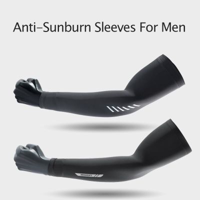 Summer UV Solar Arm Sleeves Fishing Cool Cuff Men Thin Driving Riding Male Anti-Sunburn Sports Outdoor Long Sleeve Arm Cover Sleeves