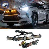 ไฟตะแกรง Led เลนส์สีเหลืองอำพันสไตล์แรปเตอร์รมควัน4x ทันสมัยสำหรับ Toyota Rav4 2023 2023 2023