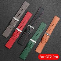 ✕◘❉ 22mm Leather Band For HUAWEI Watch GT 2 Pro GT2 2e Smart Watch Band Replacement Bracelet Strap Accessories