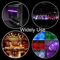 60LED RGB Lamp with RGB Book Light Bulb TV Computer Background Decoration Lighting Ribbon Desk Decoration Tape Word String Lamp