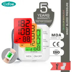 Cofoe Digital Wrist Blood Pressure Monitor Original Rechargeable Pulse  Gauge BP Check Monitoring Complete Set Automatic High Blood Pressure Machine  Sphygmomanometer