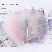 50PCS/Bag Turkey Feathers Fluffy and soft Dyed Plumes decorative accessories Decoration plume Crafts