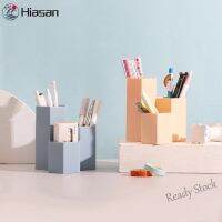 【Ready Stock】 ▧☒ C13 Large-Capacity Hexagonal Desktop Organizer Pen Container Holder Makeup Brush Storage Pencil Cup Stand Case Multifunctional Blue Green Pink Yellow Transparent School Office 3-Slot