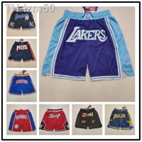 กางเกงบอล Justin Pocket Pants Supersonic 76ers Lakers Rockets Magic Raptors กางเกงบาสเก็ตบอลปักแน่น