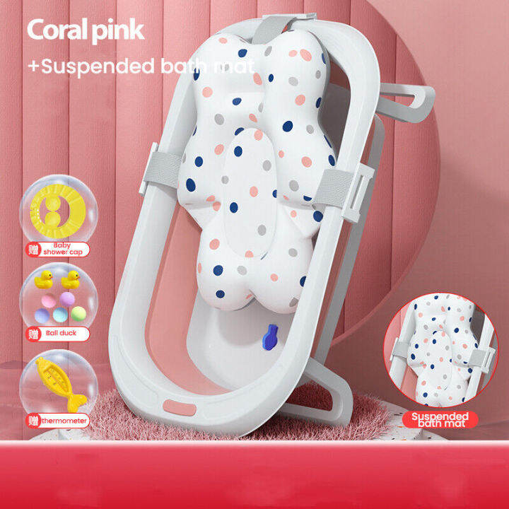 Protable Baby Shower Bath Tub Folding Large Size Bathtubs Can Sit And