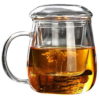 Tea Mug with Lid Filter,Coffee Cups Tea Set Mugs Beer Drink Office Mug Transparent Drinkware Glass Cup Chinese Style