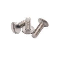 One word large flat head screw 304 stainless steel one word slotted mushroom head tooth screw M6*6 8 10 12 16 20 25 30 Nails Screws  Fasteners