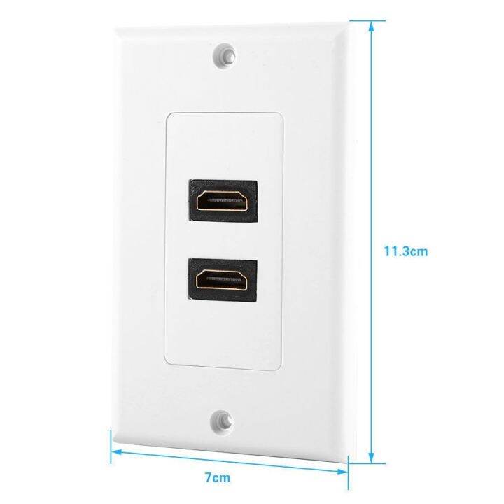 new-popular89-hdmi-2พอร์ต-wall-face-plate-panel-outlet-1080p-cover-couplerhot