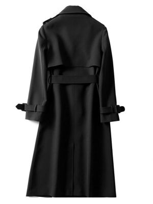 Fitshinling 2023 Winter Womens Windbreaker With Belt Fashion Streetwear Long Jacket Coat Female Clothing Slim Windbreak Ladies