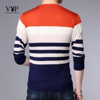 2018HOT Ready Stock Mens Contrast Sweater Warm Collar Sweater