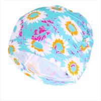 1PC High Elastic Swimming Cap Men Women Free Size Solid Flowers Printed Long Hair Sports Swim Pool Hat Nylon TurbanTH