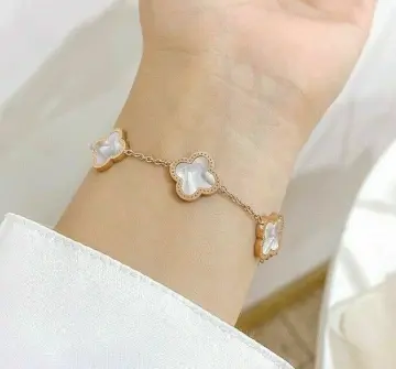 Rose Gold Four Leaf Clover Bracelet – LexLets Jewellery