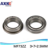 ♤✸ Flange Bearing Deep Groove Ball Bearing 10pcs MF73ZZ 3x7x2.5 Mm High Quality MF73Z MF73 3x7x2.5 Mm x Inch Bearing AXK Steel Rich