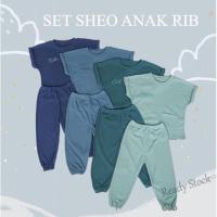 【Ready Stock】 ◆✾✇ C22 Unisex Sheo Rib Childrens Suits Pajama Sets For Children Aged 1-5 Years