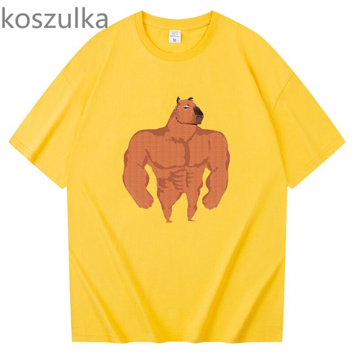 muscle-capybara-t-men-women-hip-hop-tshirt-print-graphics-tshirt-harajuku-hip-tee-for-male-clothing-streetwear