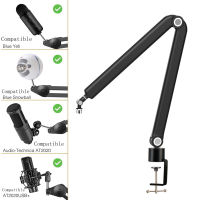 ขาตั้งไมโครโฟนแบบปรับได้ Heavy Suspension Boom Arm สำหรับ HyperX QuadCast A8 A6V K658 K688 K669 Mic Recording