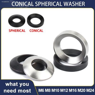 ☫♞► Spherical Conical Washer M6 M8 M10 M12 M16 M20 M24 Countersunk Washer Concave Convex Cone Gasket Carbon Steel Stainless Steel