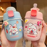 【JH】 Insulation cup ladies high-value with straw 304 stainless steel childrens portable kettle students special water for school