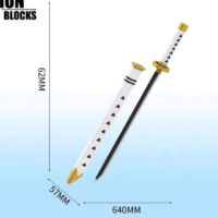 Linkgo 68476 Japanese Samurai White Sword Link Connection Building Block Set 1062 Pieces