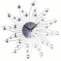 [COD] Spanish light luxury simple clock living room decoration creative wrought iron wall silent watch