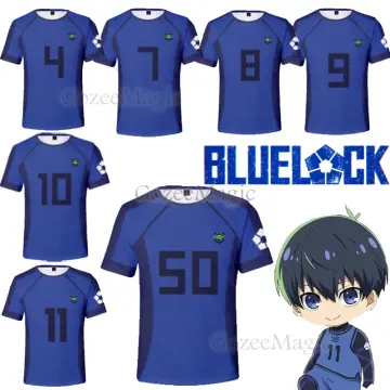XP Blue Lock Jersey Tshirt Anime Tee Short Sleeve Tops Cosplay Bastard  Munchen Fashion Casual Sports Shirt Oversize PX