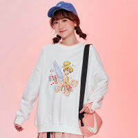 [COD] เสื้อผ้าเด็กดิสนีย์ Tinker Bell รอบคอแฟชั่นเสื้อสวมหัวผ้าฝ้ายอารมณ์พร็อพเกาหลีพิมพ์เสื้อผู้หญิง 3028