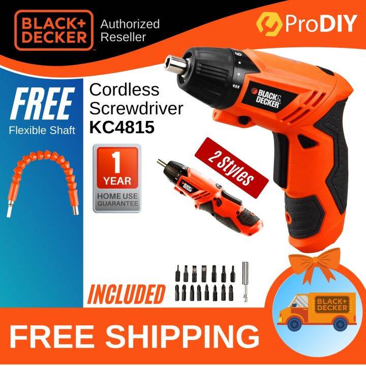 BLACK and DECKER KC4815 CORDLESS SCREWDRIVER 4.8V 200Rpm FOC Single