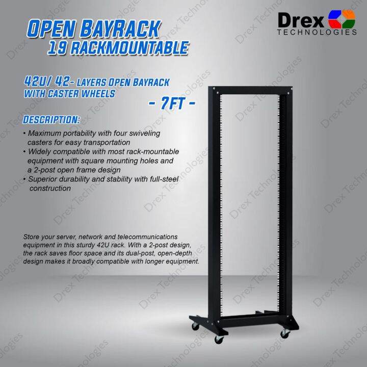 Toten 42U 7FT Open Bay Rack 42Layer Open Bay Rack With Caster Wheels