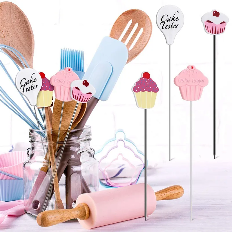 Cake Tester Needles Stainless Steel Cake Test Needle Cake Needle Icing Mixing Needle Baking Tool,Cake Tester Skewer Needles for Kitchen Home Bakery