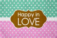 พรมปูพื้น Happy in Love พรมแต่งบ้าน กันลื่นชนิดพิเศษ #PRAW size:50x75 cm