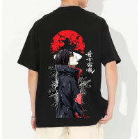 เสื้อเชิ้ต Naruto Anime Uchiha Itachi - พิมพ์สไตล์สตรีทบนผ้าคอตตอนนุ่มเสื้อยืด