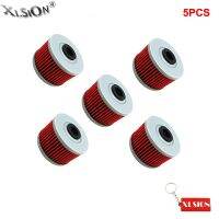 ★ XLSION ตัวกรองน้ำมัน5ชิ้นสำหรับฮอนด้า NX650 CBX 250 RSE CRF250L ATC250ES CB300F CB400 CB400F TRX700 XR 250 440 650R XR350R