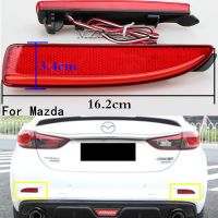 2pcs LED Rear Bumper Reflector Light For Mazda 6 Atenza 2013 2014 2015 2016 Tail Brake Stop Signal Fog Lamp Car Accessory Red