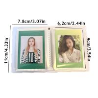 Korean Cute INS Storage Collect Book Plaid Photo Album Animal Print Photocard Holder Small Photocard Binder Cartoon Mini Album  Photo Albums