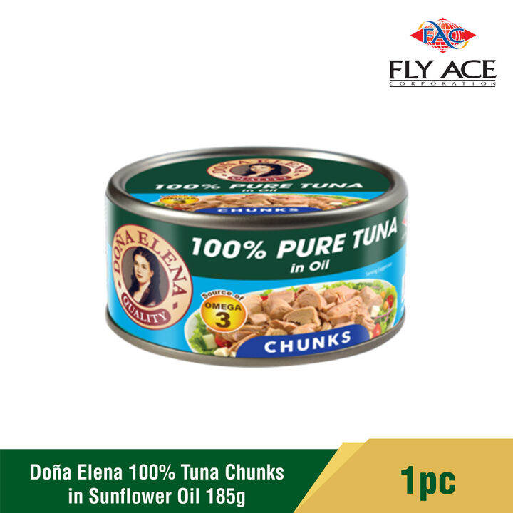 Doña Elena Tuna Chunks in Sunflower Oil 185g Lazada PH