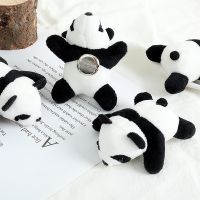 【JH】 Cartoon net red three-dimensional panda brooch plush doll ins lying school bag pendant