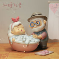 Cartoon New Day Mixed Couple Candy Box Small Relaxing Day Old Man Old Lady Decoration Creative Wedding Room Decoration Elder Gift