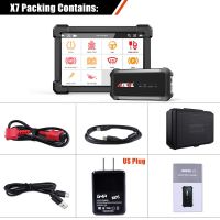 US Plug US เครื่องมือวินิจฉัยรถ X7 OBD2สแกนเนอร์อัตโนมัติ,เครื่องมือเต็มระบบเครื่องยนต์ TPMS DPF ABS น้ำมัน IMMO รีเซ็ตเครื่องอ่านโค้ด2ปีอัปเดตฟรี