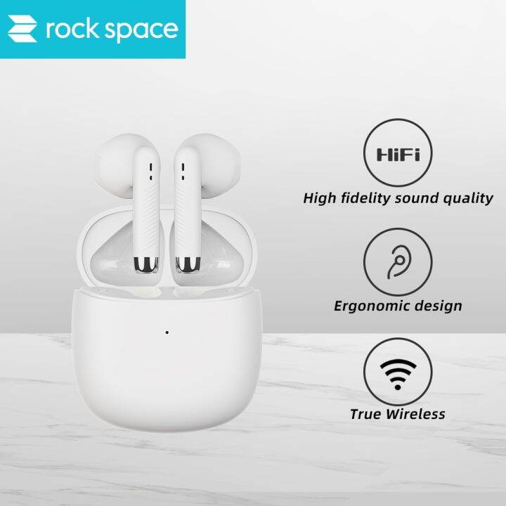 Rock Space EB300 TWS Bluetooth Earphones 5.1 Wireless Touch Control ...