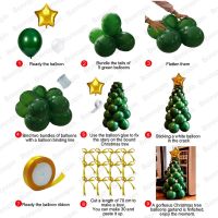 Christmas Green Balloon Forest Series Christmas Tree Set Party Decoration Family Party Christmas Atmosphere Feeling Latex Balloo