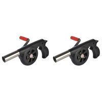 2X Outdoor Hand-Cranked Combustion Blower, Hand-Cranked Barbecue Blower, Suitable for Picnic Camping Fire Tools