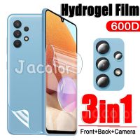 3in1 Hydrogel Film For Samsung Galaxy A02S A12 A22 A32 A52 A42 A52S A72 4G 5G Screen Protector A 72 52s 22 32 Camera Lens Glass