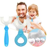 1Pc Kids Soft Silicone Toothbrush 360 Degree Cleaning U-Shaped Teeth Brush Papanicolaou Training Toothbrush For Toddler