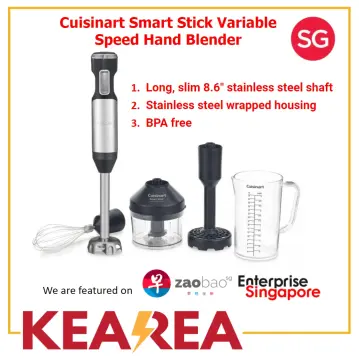 Cuisinart Smart Stick Variable Speed Hand Blender with Potato Masher,  Stainless Steel 