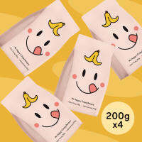 (200g x 4) Super L set กล้วยเล็บมือนางกรอบ 200g 4 ถุง ไม่มีน้ำตาล ไม่มีไขมันทรานส์ | Mr.Happy