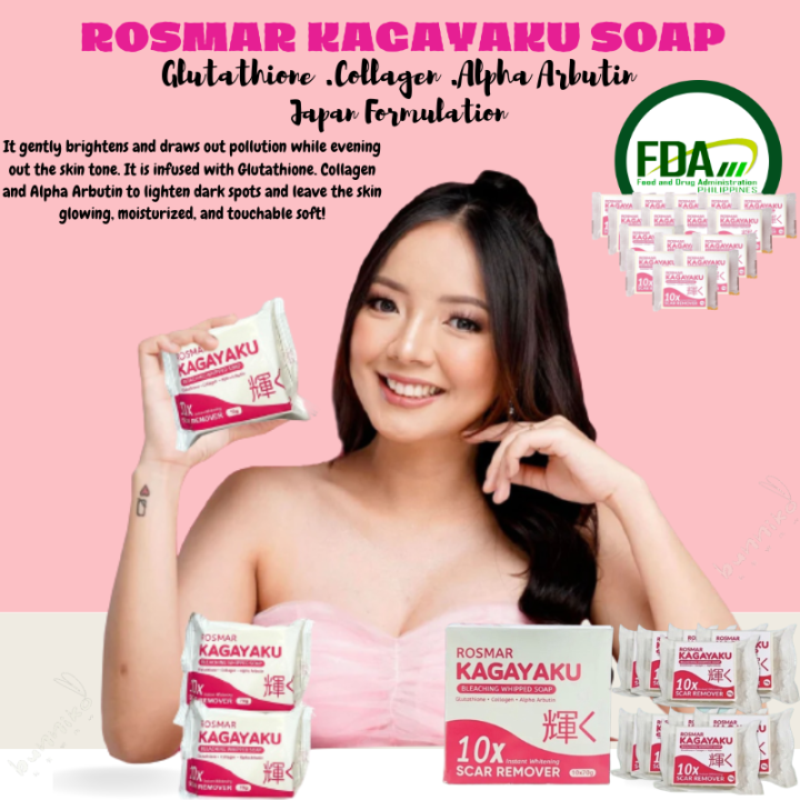 Original Rosmar Kagayaku Bleaching Whipped Soap 10x Instant Whitening