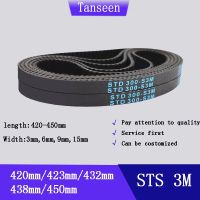 ☇❆✙ STS STD 3M S3M Timing BeltsWidth 3mm6mm9mm15mmRubber BeltsLength:420mm423mm432mm438mm450mm